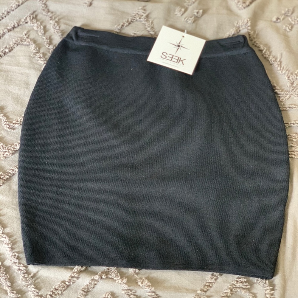 SEEK The Label LF Black Bandage Mini Skirt Size S